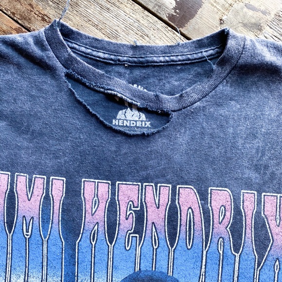 Jimi Hendrix Oversized Destroyed Acid Wash Experience Festival Graphic Band Tee - Picture 4 of 4